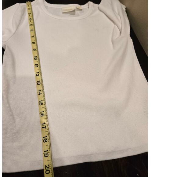 Maeve Anthropologie Ribbed Cropped Long Sleeve Crewneck Casual Top Large - Picture 5 of 7